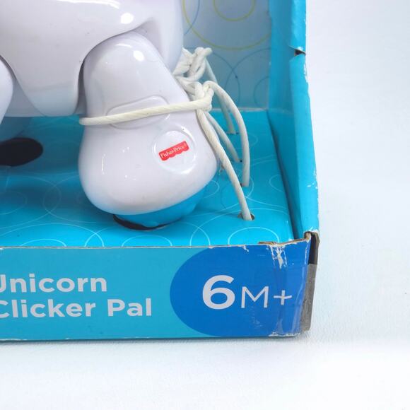 Fisher-Price Unicorn Clicker Pal Toy Rainbow White Ages 6 to 36 Months Brand New - Picture 3 of 8